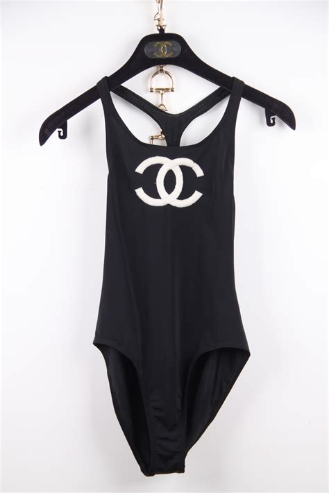 black chanel one piece swimsuit|Chanel Swimwear .